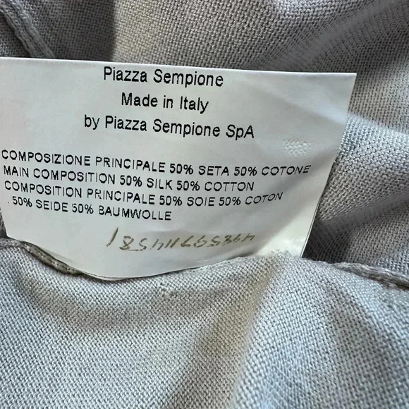 Piazza Sempione Light Cream Cardigan Made in Italy - Picture 5 of 6